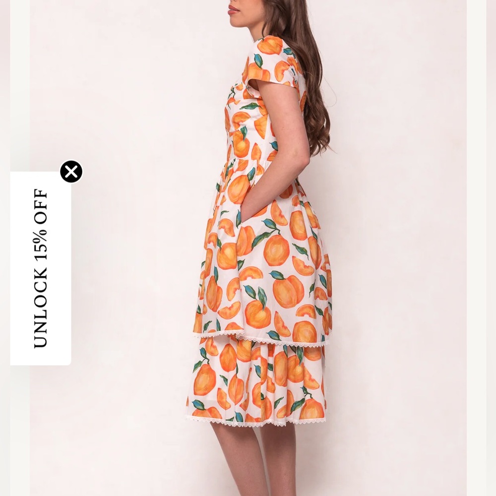 Ivy city Marie dress fruit lace ruffles 4x - Picture 3 of 5